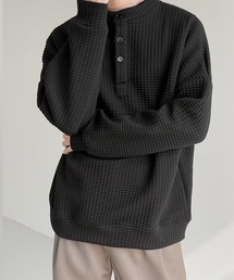 Waffle Henley Sweat ワッフルヘンリースウェット