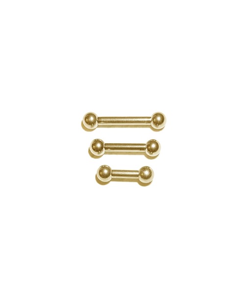 MORPH(モルフ)の「MORPH モルフ バーベル ボディーピアス 10ゲージ 8mm~16mm(ピアス(片耳用)・レディース・ゴールド・12/10/8/16/14)」の1枚目の写真