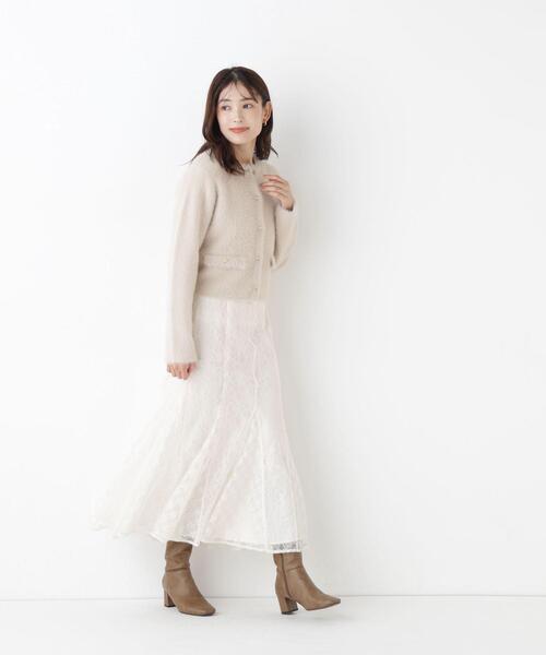 NATURAL BEAUTY BASIC(ナチュラルビューティーベーシック)の「パッチワークレーススカート(スカート・レディース・ブラック/オフホワイト・SMALL/MEDIUM)」の15枚目の写真