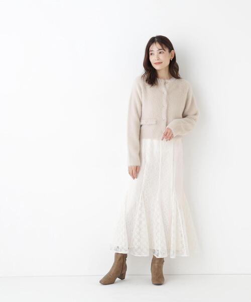 NATURAL BEAUTY BASIC(ナチュラルビューティーベーシック)の「パッチワークレーススカート(スカート・レディース・ブラック/オフホワイト・SMALL/MEDIUM)」の16枚目の写真