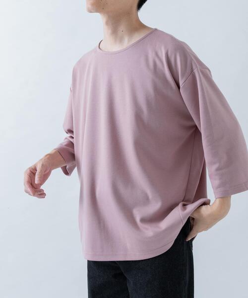ITEMS URBANRESEARCH(アイテムズ アーバンリサーチ)の「TCポンチ7分袖カットソー(Tシャツ/カットソー・メンズ・ブラック/ピンク系その他/ダークブラウン/ホワイト・MEDIUM/LARGE)」の4枚目の写真