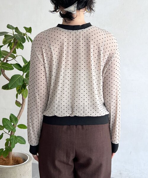 un dix cors（アンディコール）の「ドットラメカーディガン（Tシャツ/カットソー・レディース・ブラック/ブラウン/グレイッシュベージュ・FREE）」の19枚目の写真