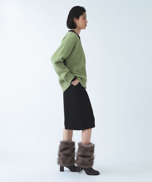 Ray BEAMS(レイビームス)の「ストライプ ワイド ハーフ パンツ(その他パンツ・レディース・グレー/ブラック・0/1)」の8枚目の写真