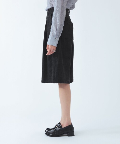 Ray BEAMS(レイビームス)の「ストライプ ワイド ハーフ パンツ(その他パンツ・レディース・グレー/ブラック・0/1)」の12枚目の写真