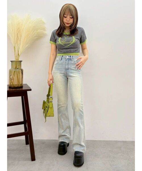 EVRIS（エヴリス）の「ヴィンテージライクストレッチフレアデニムパンツ（デニムパンツ・レディース・インディゴブルー/ライトブルー/ブラック・X-SMALL/MEDIUM/SMALL）」の21枚目の写真