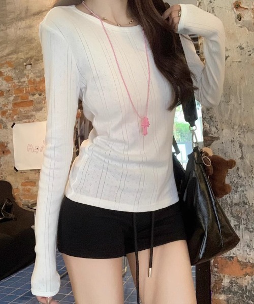 mebole(メボレ)の「simple long sleeve top(Tシャツ/カットソー・レディース・ホワイト・FREE)」の18枚目の写真