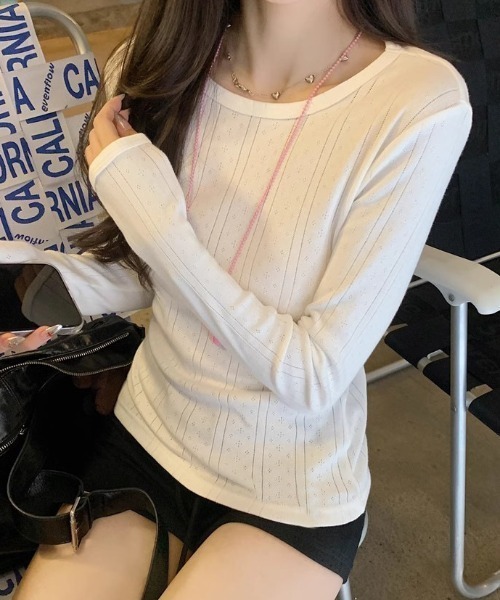 mebole(メボレ)の「simple long sleeve top(Tシャツ/カットソー・レディース・ホワイト・FREE)」の19枚目の写真