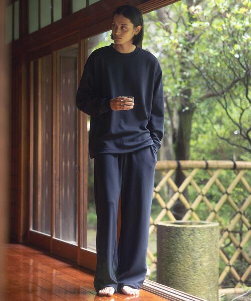 TOHA(トハ)の「リカバリーウェアカットソー長袖/ロングパンツ(ルームウェア/パジャマ・メンズ・チャコールグレー/ネイビー/ブラウン/アイボリー・SMALL/LARGE/X-LARGE/MEDIUM)」の9枚目の写真