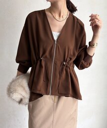 【WEB限定】ドロストペプラムブルゾン