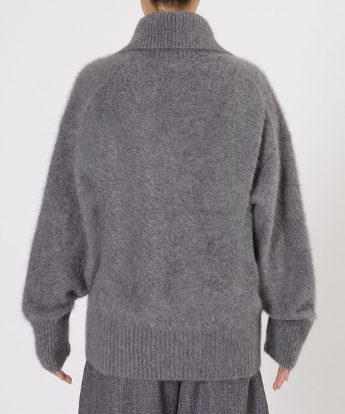 BABYLONE(バビロン)の「FOXカシミヤZIPカーディガン(カーディガン/ボレロ・レディース・ダークネイビー/グレー・フリー)」の21枚目の写真