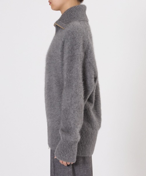 BABYLONE(バビロン)の「FOXカシミヤZIPカーディガン(カーディガン/ボレロ・レディース・ダークネイビー/グレー・フリー)」の20枚目の写真