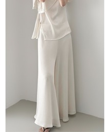 pleated flare pants