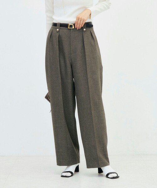 NOLLEY’S Sophi(ノーリーズソフィ)の「《セットアップ対応》シャークワイドパンツ(その他パンツ・レディース・ネイビー/チャコールグレー/オリーブ・34/38/36)」の3枚目の写真