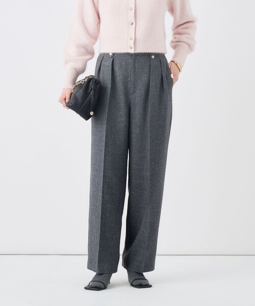 NOLLEY’S Sophi(ノーリーズソフィ)の「《セットアップ対応》シャークワイドパンツ(その他パンツ・レディース・ネイビー/チャコールグレー/オリーブ・34/38/36)」の2枚目の写真