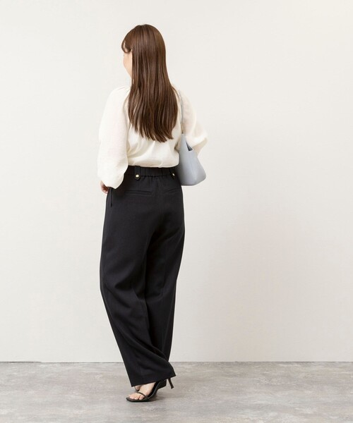 NOLLEY’S Sophi(ノーリーズソフィ)の「《セットアップ対応》シャークワイドパンツ(その他パンツ・レディース・ネイビー/チャコールグレー/オリーブ・34/38/36)」の6枚目の写真