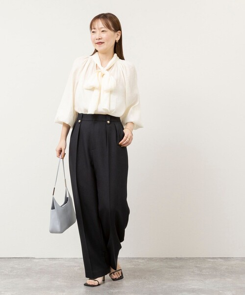 NOLLEY’S Sophi(ノーリーズソフィ)の「《セットアップ対応》シャークワイドパンツ(その他パンツ・レディース・ネイビー/チャコールグレー/オリーブ・34/38/36)」の7枚目の写真