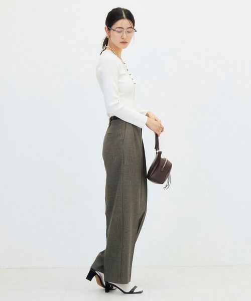 NOLLEY’S Sophi(ノーリーズソフィ)の「《セットアップ対応》シャークワイドパンツ(その他パンツ・レディース・ネイビー/チャコールグレー/オリーブ・34/38/36)」の14枚目の写真