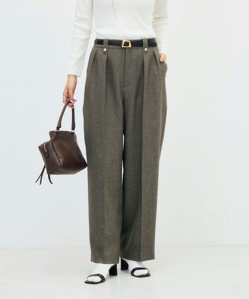 NOLLEY’S Sophi(ノーリーズソフィ)の「《セットアップ対応》シャークワイドパンツ(その他パンツ・レディース・ネイビー/チャコールグレー/オリーブ・34/38/36)」の16枚目の写真