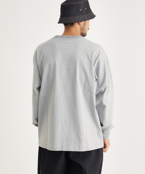 CAMP7(キャンプセブン)の「【体型カバー/1枚で決まる/綿100%】 CAMP7 ヘヴィーウェイトロンT(Tシャツ/カットソー・メンズ・ホワイト系/スミクロ/グレー・05/06/03/04)」の11枚目の写真