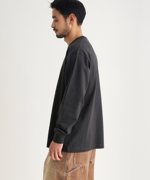 CAMP7(キャンプセブン)の「【体型カバー/1枚で決まる/綿100%】 CAMP7 ヘヴィーウェイトロンT(Tシャツ/カットソー・メンズ・ホワイト系/スミクロ/グレー・05/06/03/04)」の15枚目の写真
