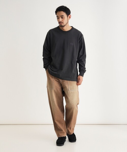 CAMP7(キャンプセブン)の「【体型カバー/1枚で決まる/綿100%】 CAMP7 ヘヴィーウェイトロンT(Tシャツ/カットソー・メンズ・ホワイト系/スミクロ/グレー・05/06/03/04)」の17枚目の写真