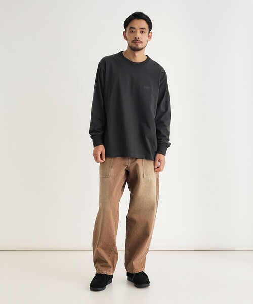 CAMP7(キャンプセブン)の「【体型カバー/1枚で決まる/綿100%】 CAMP7 ヘヴィーウェイトロンT(Tシャツ/カットソー・メンズ・ホワイト系/スミクロ/グレー・05/06/03/04)」の18枚目の写真