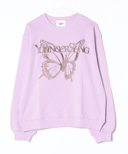 younger song（ヤンガーソング）の「Front butterfly logo sweat（スウェット・メンズ・パープル系/ネイビー系/ピンク系1/グレー系/ブラック系・MEDIUM/SMALL/LARGE）」の4枚目の写真