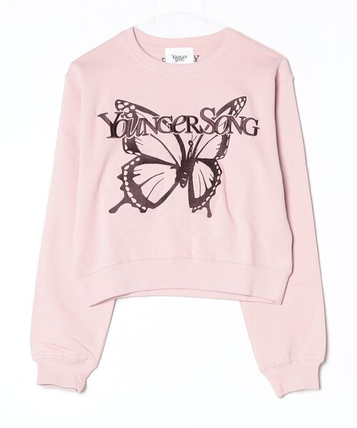 younger song（ヤンガーソング）の「Front butterfly logo sweat（スウェット・メンズ・パープル系/ネイビー系/ピンク系1/グレー系/ブラック系・MEDIUM/SMALL/LARGE）」の5枚目の写真