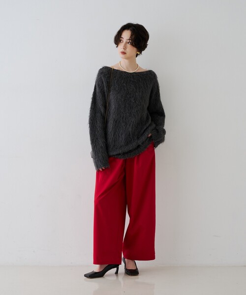 Rouge vif(ルージュヴィフ)の「モヘア混シャギーニットプルオーバー(ニット/セーター・レディース・ベージュ/グレー・フリー)」の13枚目の写真