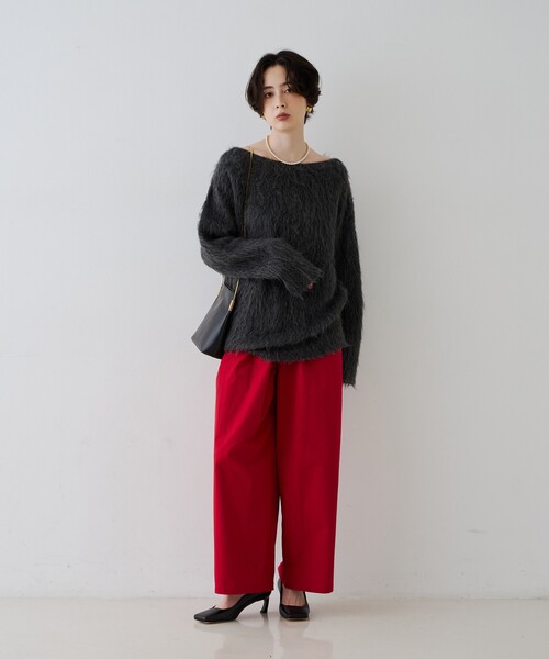 Rouge vif(ルージュヴィフ)の「モヘア混シャギーニットプルオーバー(ニット/セーター・レディース・ベージュ/グレー・フリー)」の14枚目の写真