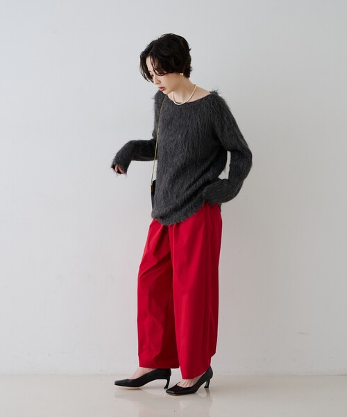Rouge vif(ルージュヴィフ)の「モヘア混シャギーニットプルオーバー(ニット/セーター・レディース・ベージュ/グレー・フリー)」の15枚目の写真