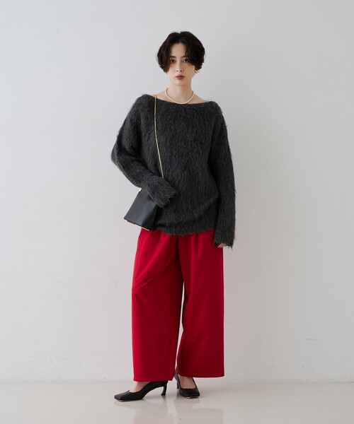 Rouge vif(ルージュヴィフ)の「モヘア混シャギーニットプルオーバー(ニット/セーター・レディース・ベージュ/グレー・フリー)」の18枚目の写真