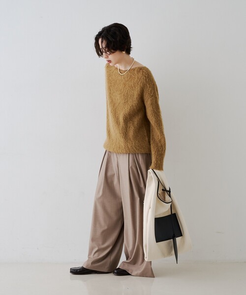 Rouge vif(ルージュヴィフ)の「モヘア混シャギーニットプルオーバー(ニット/セーター・レディース・ベージュ/グレー・フリー)」の20枚目の写真