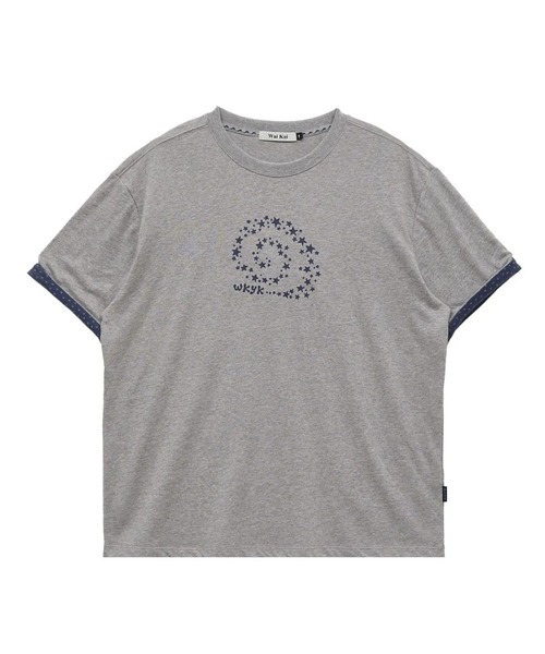 WaiKei(ワイケイ)の「【UNISEX】Wai Kei/スターレイヤードロールアップTシャツ(Tシャツ/カットソー・レディース・グレー/ブラック/ホワイト・MEDIUM/SMALL)」の13枚目の写真