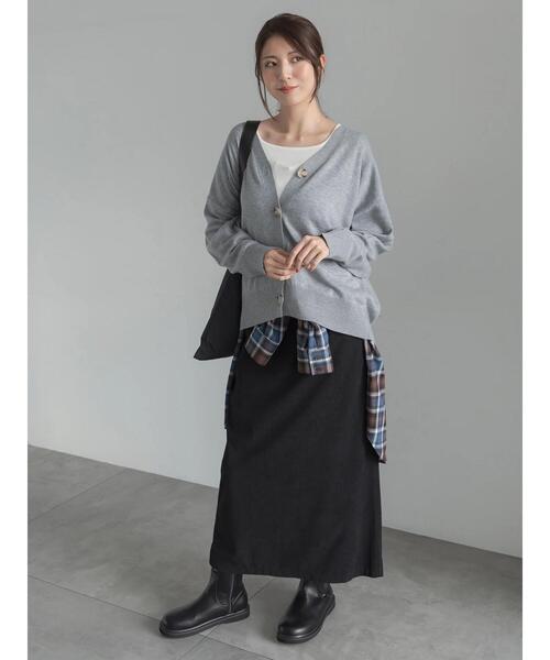Te chichi(テチチ)の「コーデュロイナロースカート(スカート・レディース・オリーブ/ベージュ/ブラック・F)」の5枚目の写真