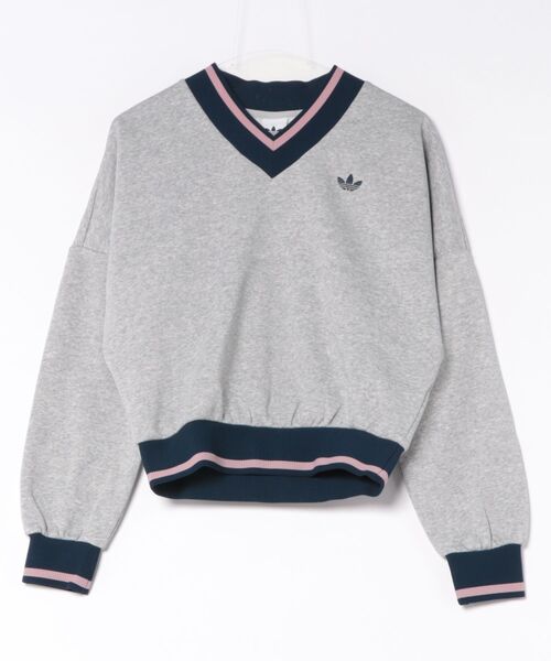 adidas(アディダス)の「ADIDAS ウェア アディダス W ENGINEER RIB CREW スウェット KS7368 ABC-MART限定 *MGRY/GRY/NIGHT(スウェット・レディース・グレー・SMALL/X-LARGE/LARGE/MEDIUM)」の1枚目の写真