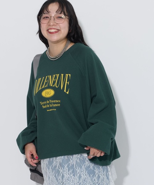 Green Parks(グリーンパークス)の「みんながキマるロゴスウェット【WEB限定カラーあり】(スウェット・レディース・ネイビー/グリーン/ホワイト系その他/レッド/ブラウン/杢グレー・FREE)」の4枚目の写真