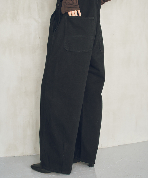 Spick & Span(スピックアンドスパン)の「《40周年 / 》S.SHIORI*S バレルレッグサロペット(サロペット/オーバーオール・レディース・その他4/ブラック・36/38/T38)」の8枚目の写真