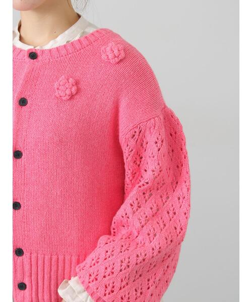 TSUHARU by Samansa Mos2(ツハルバイサマンサモスモス)の「【Embroidery collection】フラワー前後着ニット(ニット/セーター・レディース・チェリーピンク/ベージュ/ダークブラウン・F)」の22枚目の写真