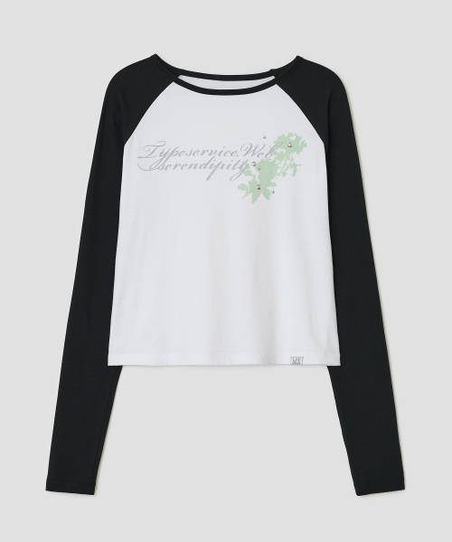 TYPESERVICE（タイプサービス）の「シアー ホットフィックス ラグラントップ [ホワイト]（Tシャツ/カットソー・レディース・その他・FREE）」の2枚目の写真
