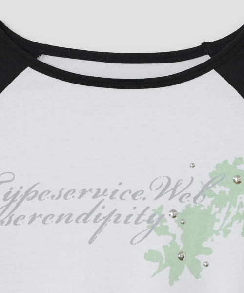 TYPESERVICE（タイプサービス）の「シアー ホットフィックス ラグラントップ [ホワイト]（Tシャツ/カットソー・レディース・その他・FREE）」の4枚目の写真