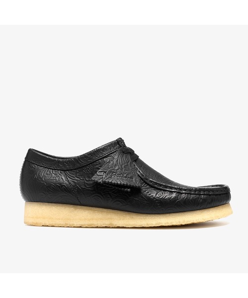 Wallabee / メンズ ワラビー（ブラックレザーエンボス）（モカシン
