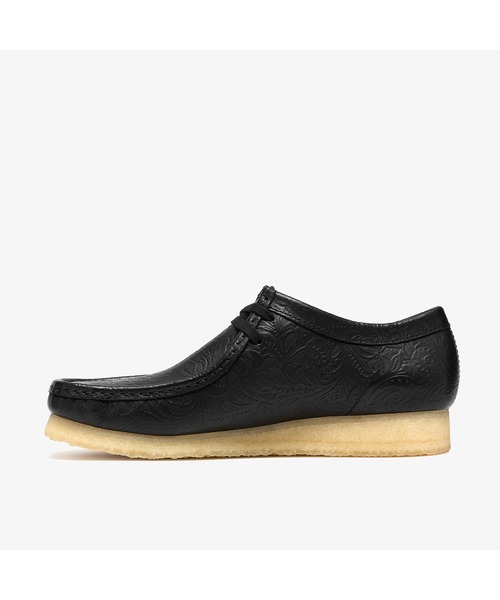 Wallabee / メンズ ワラビー（ブラックレザーエンボス）（モカシン
