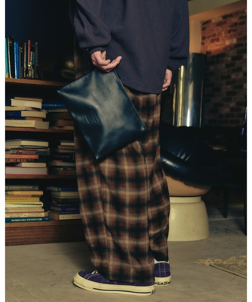 ADAM PATEK(アダムパテック)の「ADAMPATEK/brushed shade ombrecheck easytrouser/チェックパンツ/AP2628007(スラックス・レディース・ブラウン/グリーン・1/2)」の7枚目の写真