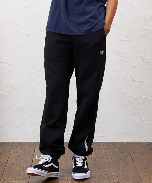 No Rain No Rainbow(ノーレインノーレインボー)の「mp15420- 12oz brushed lining easy pants (musical note print ) スウェットパンツ(NR26W-13)(スウェットパンツ・メンズ・ブラック×ホワイト/ブラック×ピンク/アッシュ・L/M/S)」の5枚目の写真
