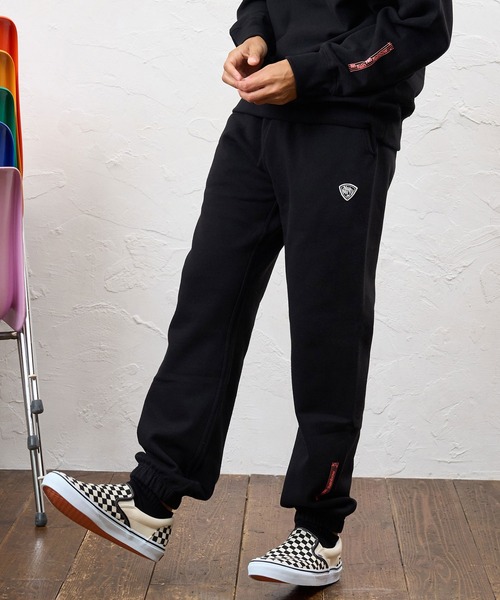 No Rain No Rainbow(ノーレインノーレインボー)の「mp15420- 12oz brushed lining easy pants (musical note print ) スウェットパンツ(NR26W-13)(スウェットパンツ・メンズ・ブラック×ホワイト/ブラック×ピンク/アッシュ・L/M/S)」の12枚目の写真