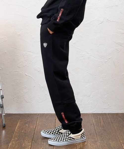 No Rain No Rainbow(ノーレインノーレインボー)の「mp15420- 12oz brushed lining easy pants (musical note print ) スウェットパンツ(NR26W-13)(スウェットパンツ・メンズ・ブラック×ホワイト/ブラック×ピンク/アッシュ・L/M/S)」の13枚目の写真