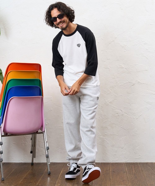 No Rain No Rainbow(ノーレインノーレインボー)の「mp15420- 12oz brushed lining easy pants (musical note print ) スウェットパンツ(NR26W-13)(スウェットパンツ・メンズ・ブラック×ホワイト/ブラック×ピンク/アッシュ・L/M/S)」の20枚目の写真