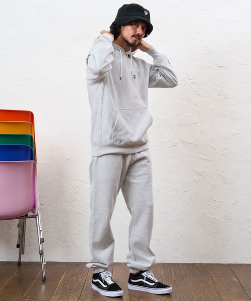 No Rain No Rainbow(ノーレインノーレインボー)の「mp15420- 12oz brushed lining easy pants (musical note print ) スウェットパンツ(NR26W-13)(スウェットパンツ・メンズ・ブラック×ホワイト/ブラック×ピンク/アッシュ・L/M/S)」の22枚目の写真
