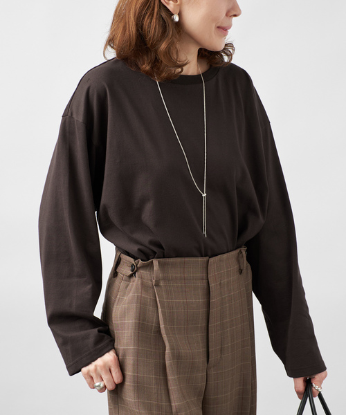 VERMEIL par iena（ヴェルメイユパーイエナ）の「MEAN MACHINE AGE ミーンマシーン 別注ロンT（Tシャツ/カットソー・レディース・レッド/ブラウン/ネイビー/ライトグレー・FREE）」の8枚目の写真